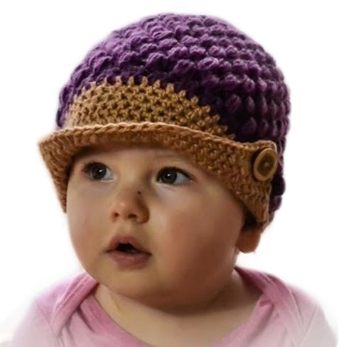 Crochet Baby Cap Beanie-Blue
