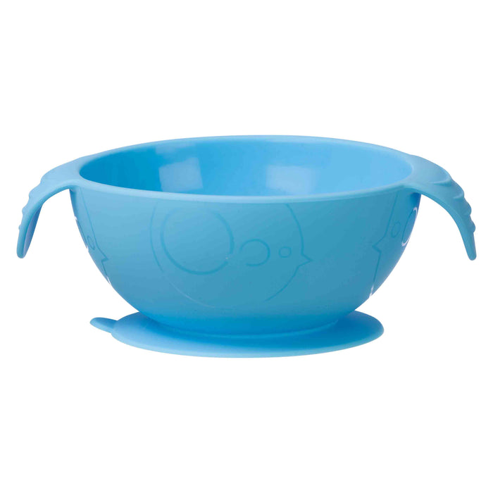 b.box Silione First Feeding Bowl Set with Spoon - Ocean Breeze Blue Green