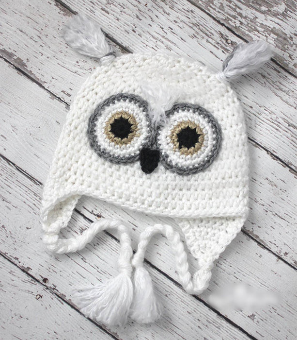 Owl Crochet Woolen Baby Cap