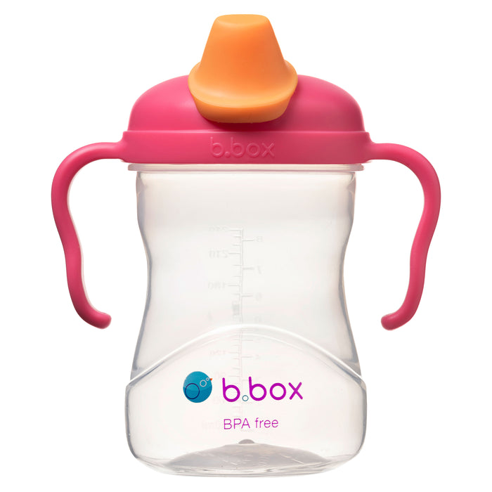 b.box Soft Spout Cup 240ml- Rasberry Pink Orange