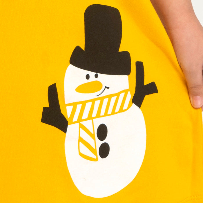 Snowman - Elbow Sleeve Winter Dress
