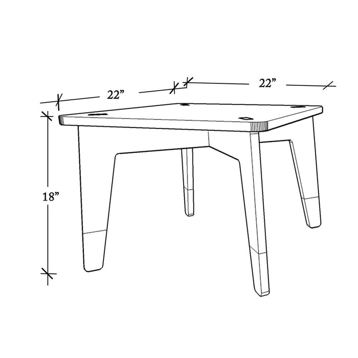 Lime Fig Table - 18" - White