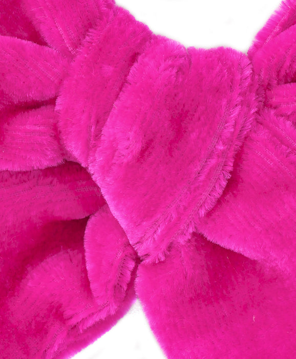 Knot Bow Headband- Neon Pink