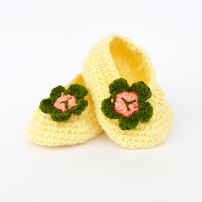 Crochet Baby Booties Woolen Booties-Cream-4
