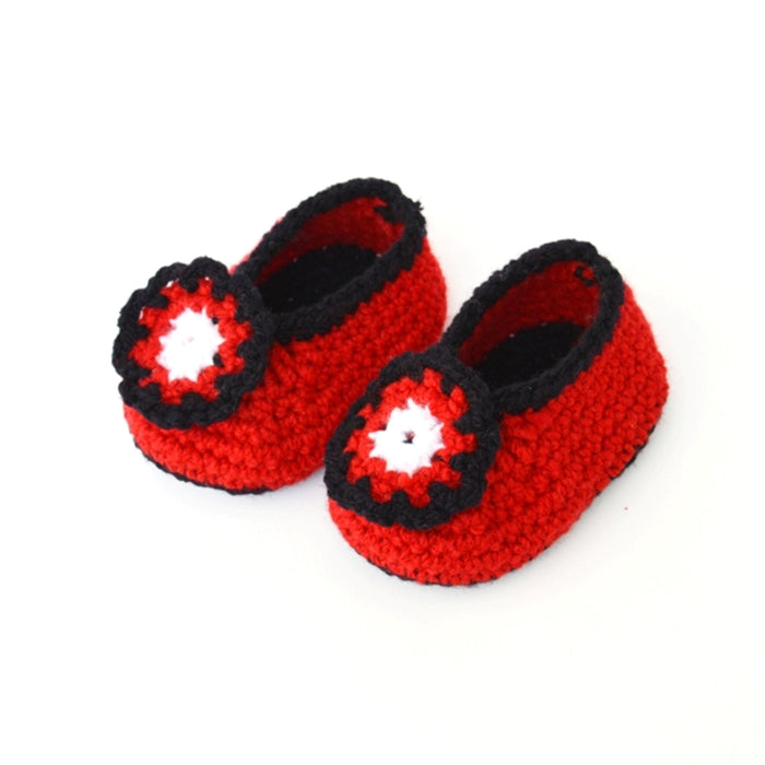Crochet Baby Booties Woolen Booties-Red-3
