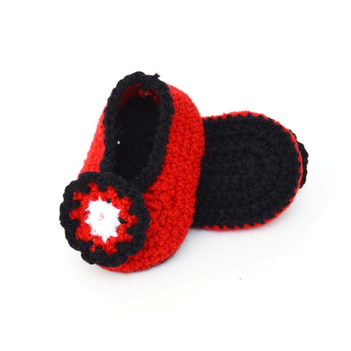 Crochet Baby Booties Woolen Booties-Red-3