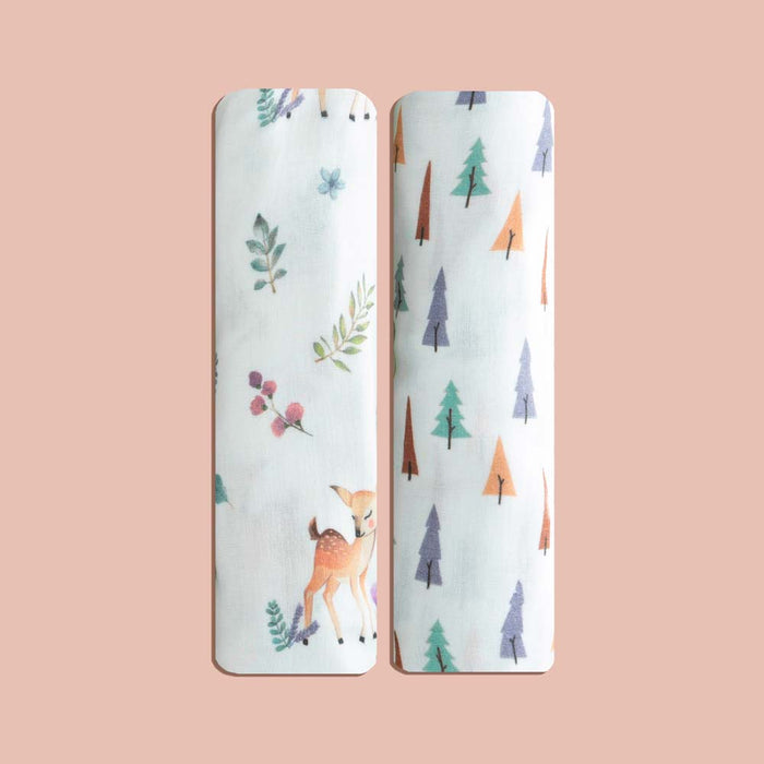 Organic Muslin Swaddles (Set of 2)-Enchanted Forest