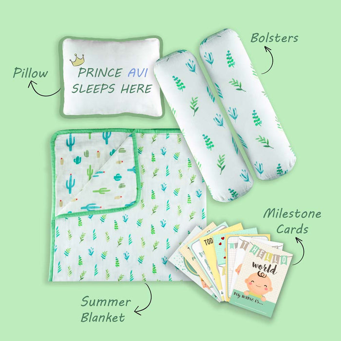 Mini Cot Bedding Set – Go Green
