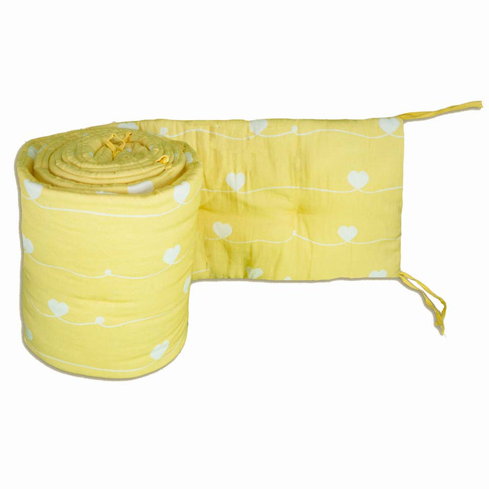 Organic Cot Bumper- Yellow
