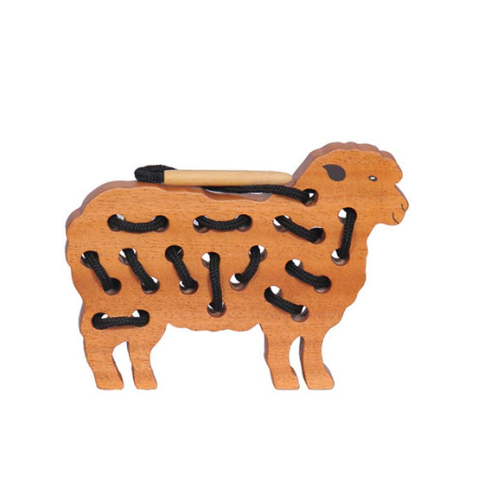Thasvi Wooden Sheep Lacing Toy
