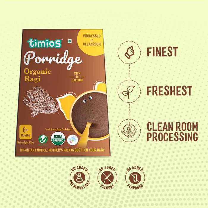 Organic Wheat Porridge and Organic Ragi Porridge