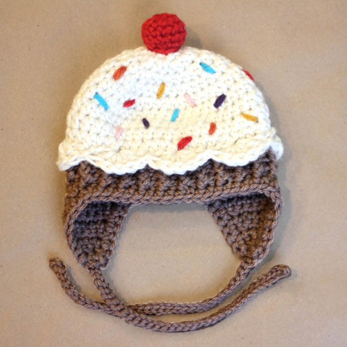 Ice cream crochet woolen cap