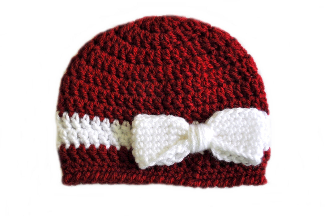 Crochet Baby Cap Beanie-Maroon