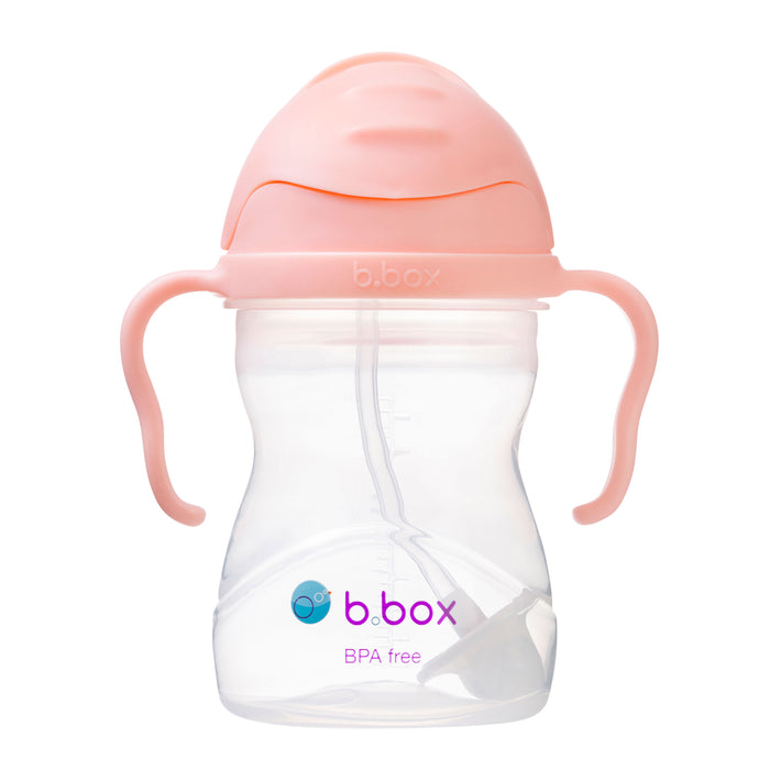 b.box Weighted Straw Sippy Cup 240ml- Tutti Fruiti Light Pink
