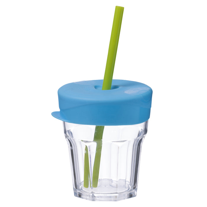 b.box Universal Silicone Lid & Straw Travel Pack - Ocean Breeze Blue Green