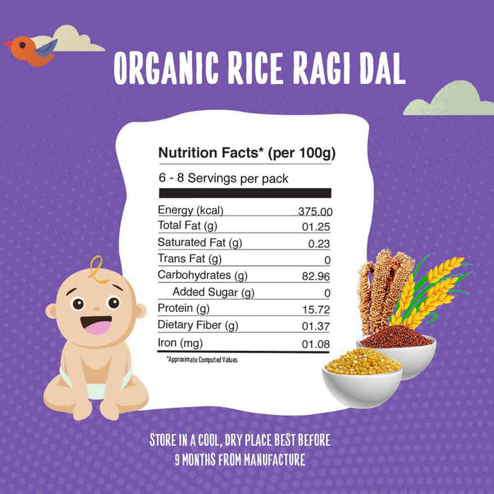 Organic Rice Ragi Dal Porridge