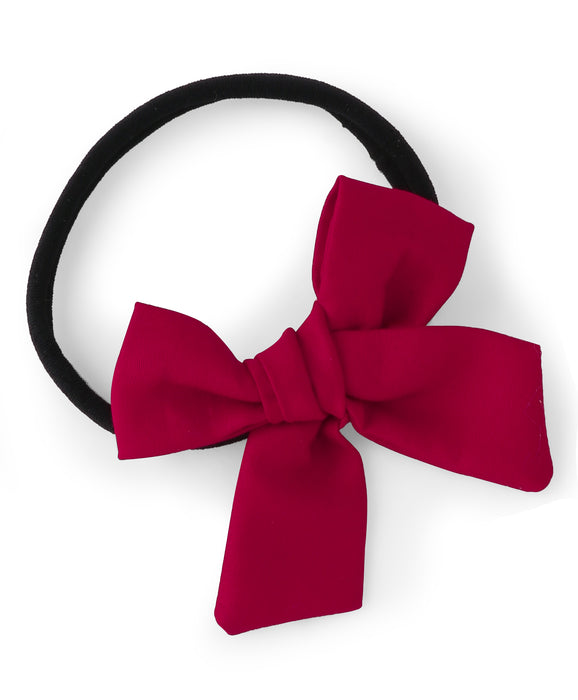 Tiny Knot Bow Headband - Red
