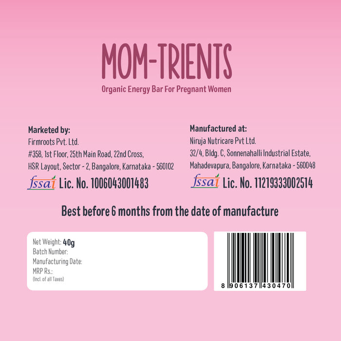 Mom-Trient Energy Bars For Pregnant Mothers