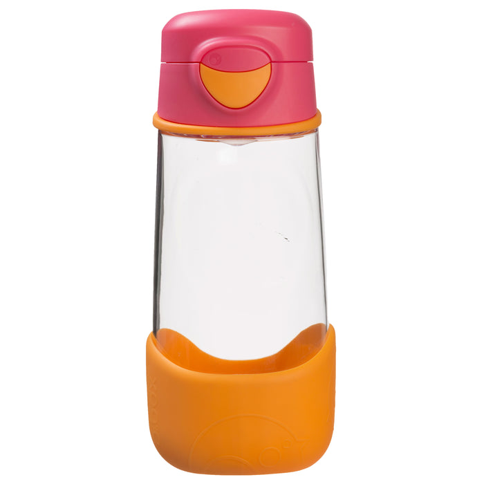 b.box Tritan Sport Spout Drink Bottle 450ml- Strawberry Shake Pink Orange
