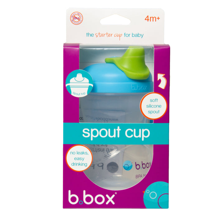 b.box Soft Spout Cup 240ml- Blueberry Blue Green