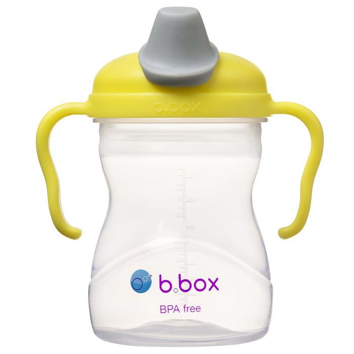 b.box Soft Spout Cup 240ml- Lemon Yellow Grey