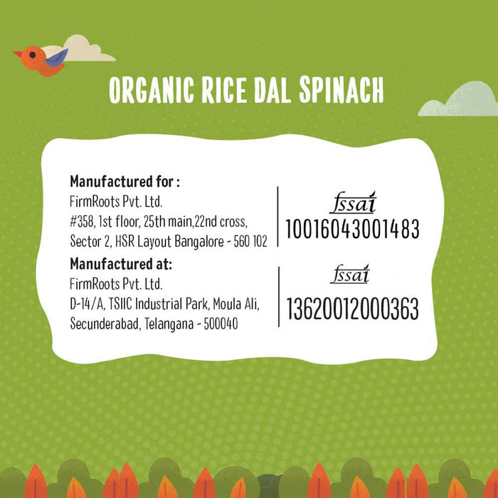 Organic Rice Dal Spinach Porridge