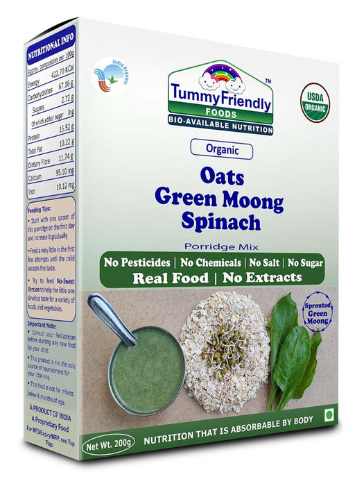 Oats, Green Moong, Spinach Porridge Mix