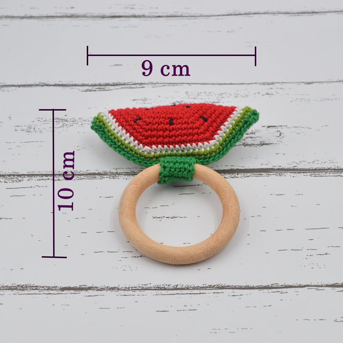 Watermelon Crochet Rattle