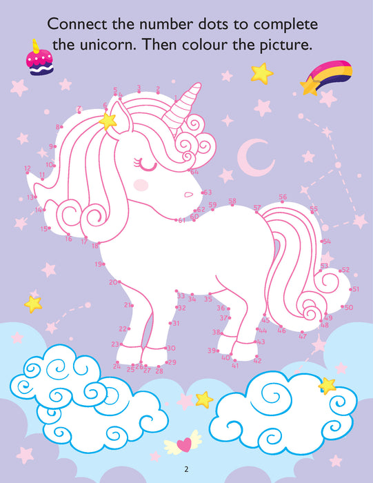 Unicorn Sticker and Activity Book for Children Age 3 - 8 Years - With Bright Stickers to Decorate