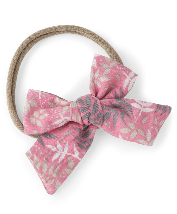 Tiny Knot Bow Headband - Pink