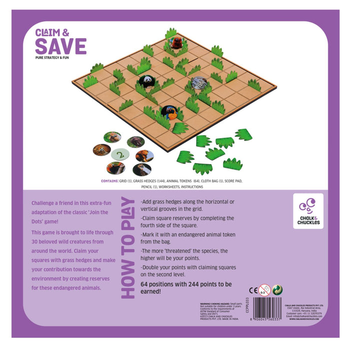 Claim And Save - Strategy Board Game for Families and Kids