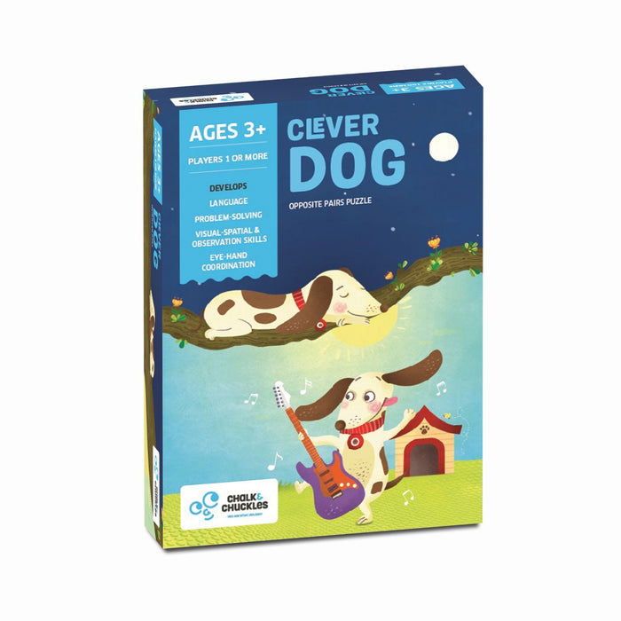 Clever Dog - Fun Opposites Puzzle, Self Correcting Matching Puzzle for Preschooler