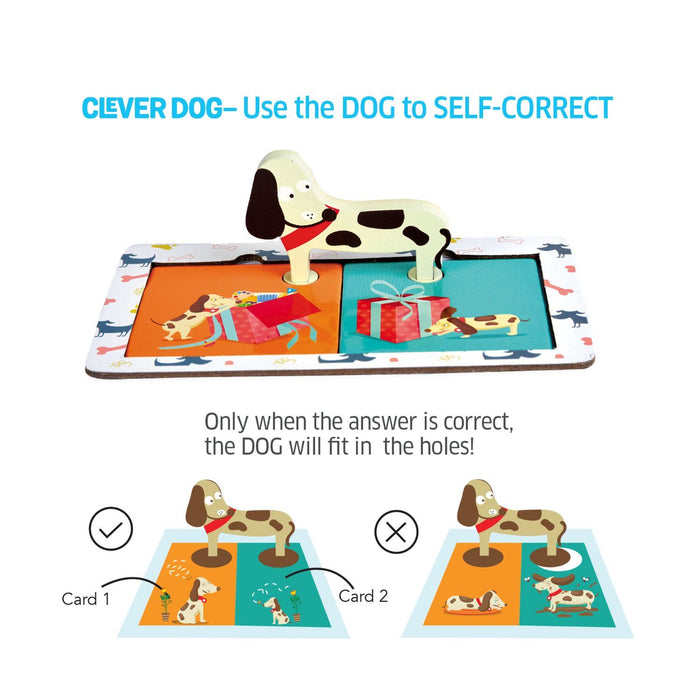Clever Dog - Fun Opposites Puzzle, Self Correcting Matching Puzzle for Preschooler