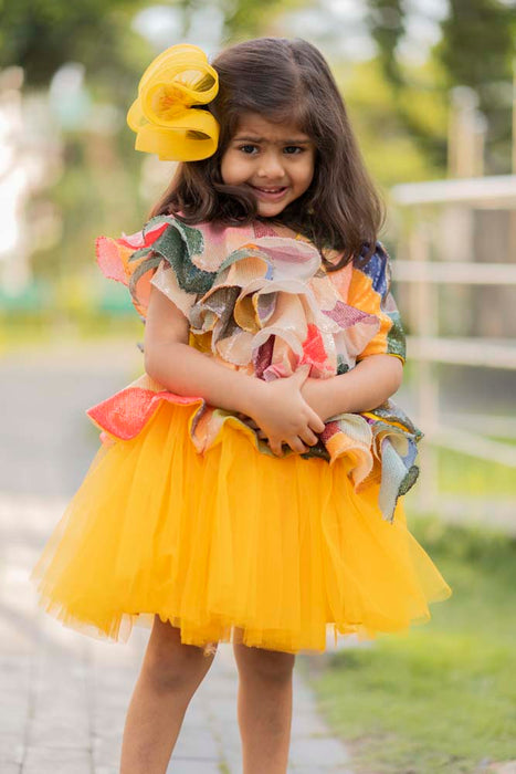 Multi Colour Yellow   Sequiens Dress