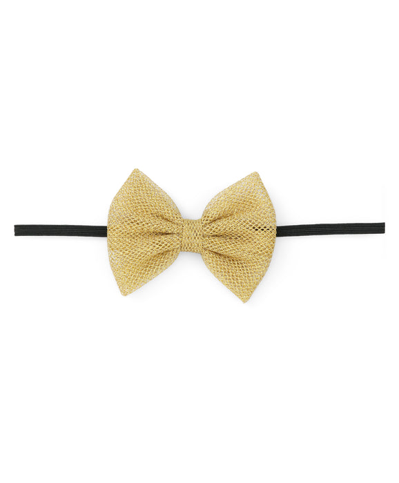 Set Of Two Ethnic Bow Headbands - Green & Golden