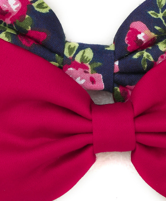 Set Of Two Bow Headbands - Red