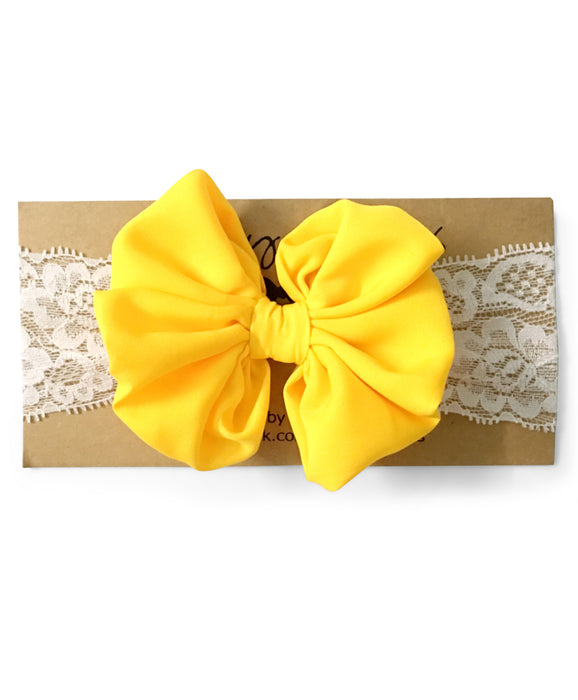 Big Bow Hairband- Yellow