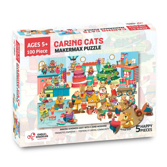 Makermax Cat - 100 Piece Jigsaw Puzzle