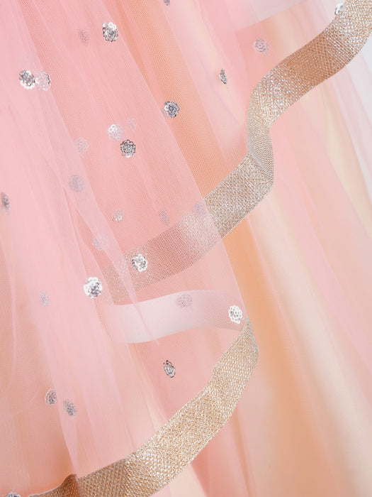 Flowral printed pink party dress