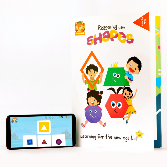 Reasoning With Shapes Activity Book & Android App | Develop Logic & Pre-Math Skills With Shapes | For 5-6 Year Olds