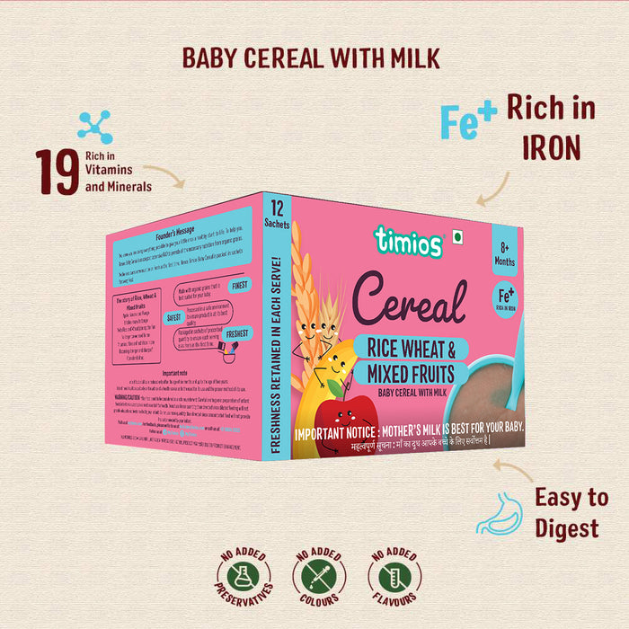 Milk Based Baby Cereal - Rice Wheat Mixed Fruit