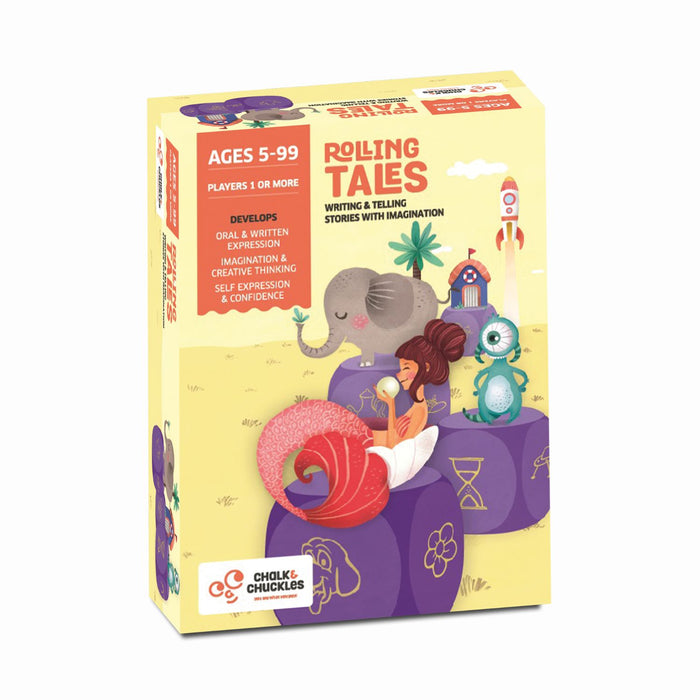 Rolling Tales - Story Telling Wooden Dice Cubes