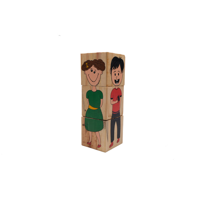 Gender bender wooden block game