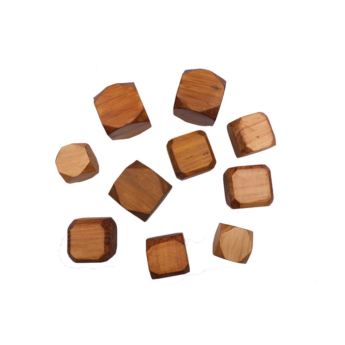 Wooden block stacking game