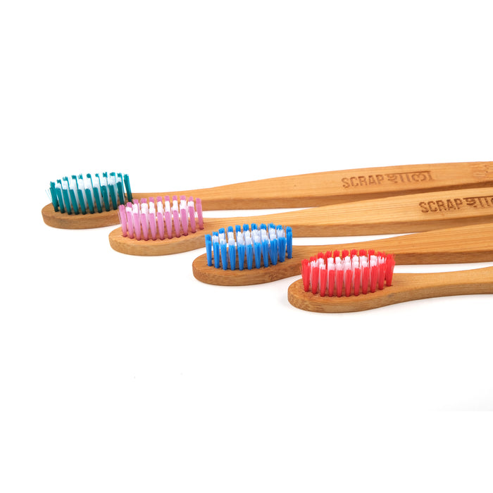 set of 4 bamboo toothbrush