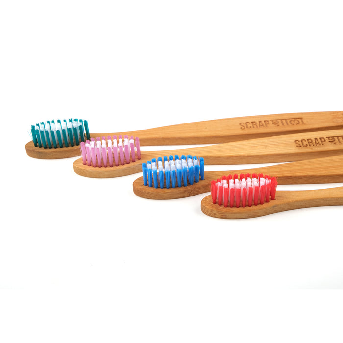 set of 4 bamboo toothbrush