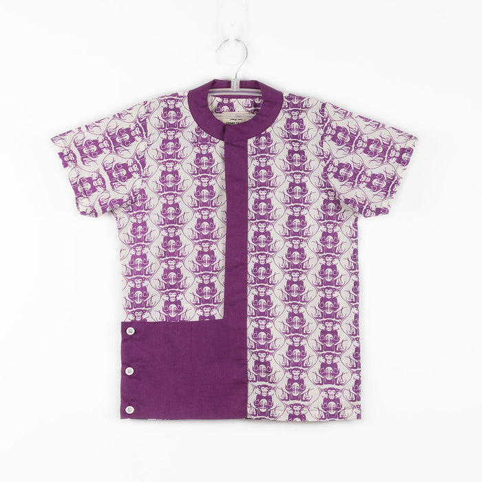 Assymetrical Overlap Shirt for Boys