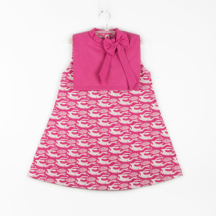 Sailor Dress Inspired Flappy Collar Frock
