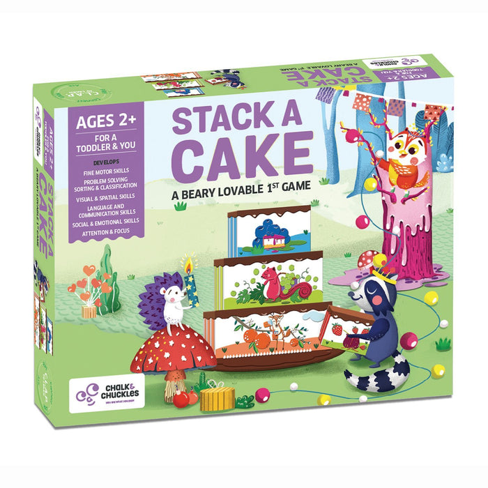 Stack a Cake - First Stacking Board Game, Roll and Play-Sing and Dance (3-6 Years)