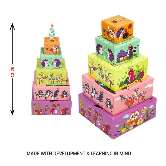 Stack a Cake - First Stacking Board Game, Roll and Play-Sing and Dance (3-6 Years)